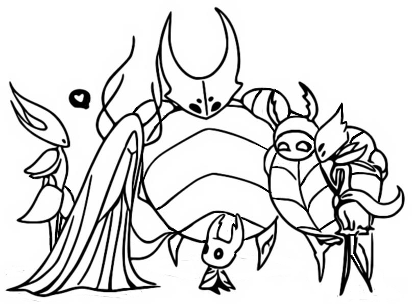 Coloring page Hollow Knight