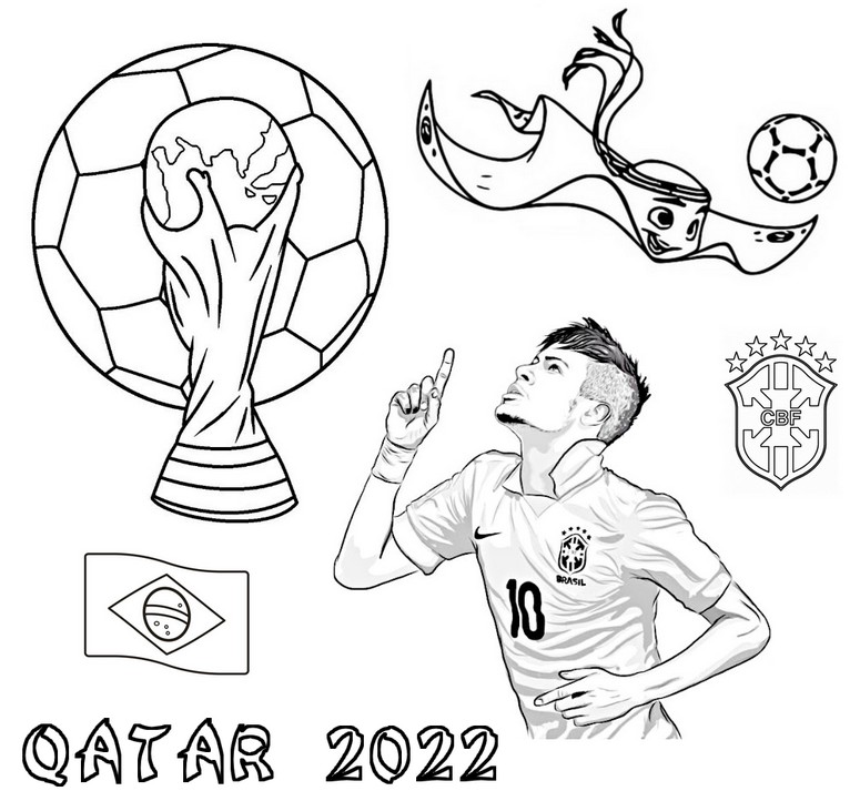 Desenhos para colorir de desenho do time de futebol do brasil para colorir  