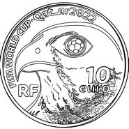 색칠 동전 -10 유로
