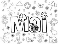 Coloriage gratuit - Printemps - Mai