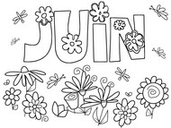 Coloriage gratuit - Joli mois de juin - Juin