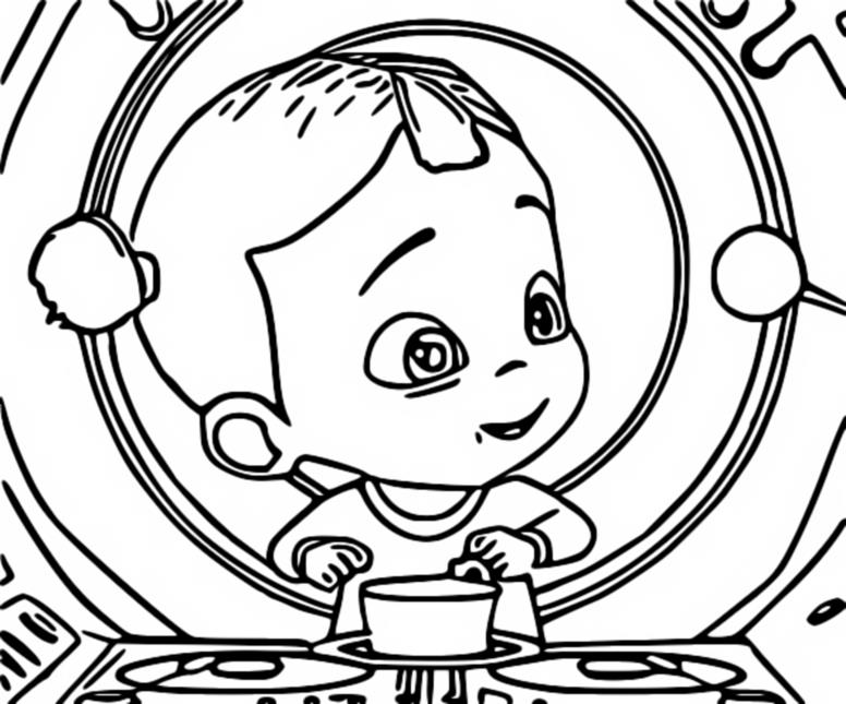 Coloring page DJ Cookie