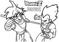 Desenho para colorir Fortnite Capítulo 3 Temporada 3 - Na vibe : Dragon  Ball Z - Son Goku - Beerus 16