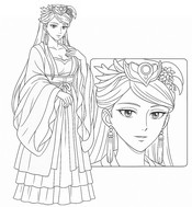 Dibujo para colorear - Lihua - Kusuriya no Hitorigoto