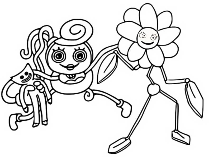 Desenhos de Daisy de Poppy Playtime para Colorir e Imprimir 