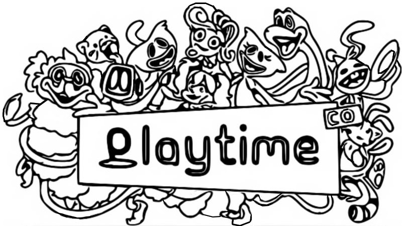 Desenho para colorir Poppy Playtime : Todos amigos 6