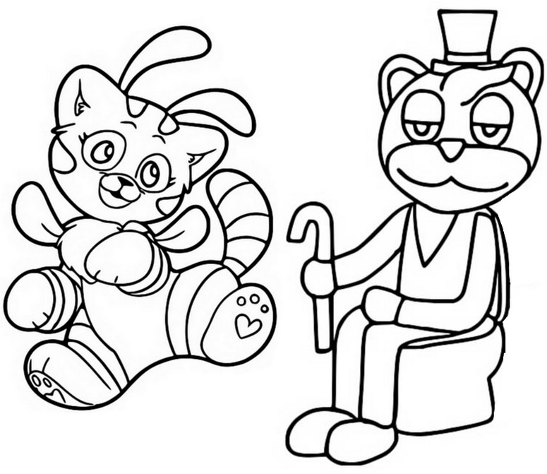 Coloring page Poppy Playtime : Cat-Bee & Sir Poops-A-Lot 93