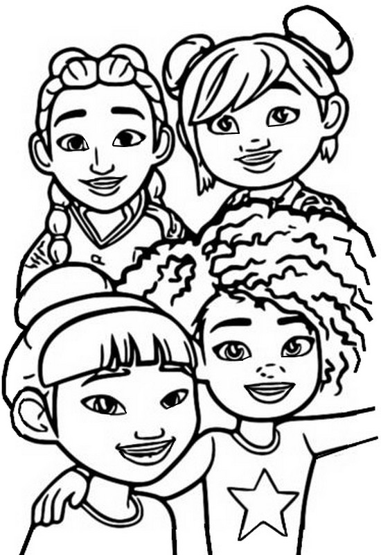 Coloring page Karma and her friends