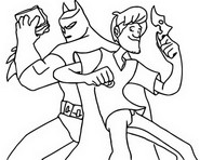 Coloring page - Batman & Shaggy - MultiVersus