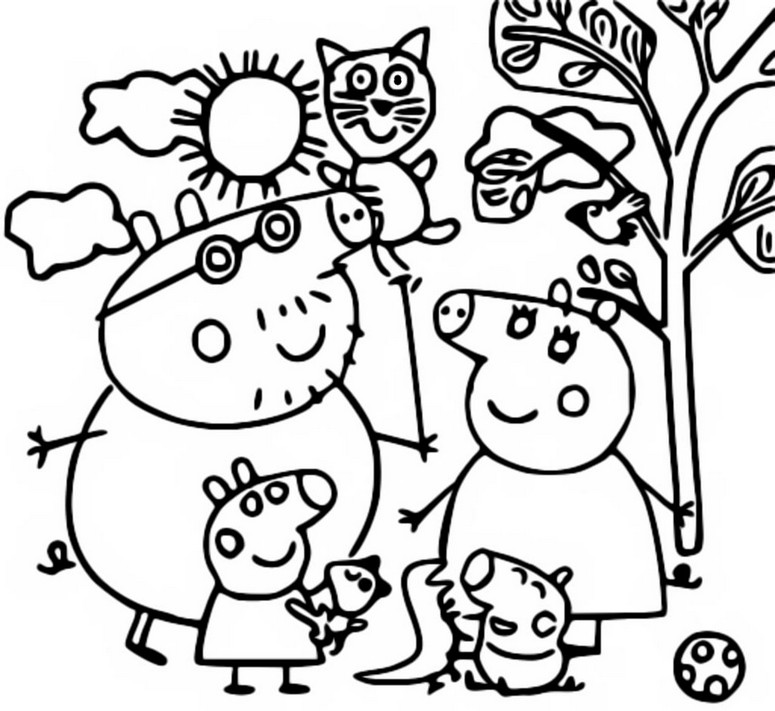 Daddy Pig Coloring book Drawing, peppa pig granny and grandpa, angle,  white, mammal png | PNGWing