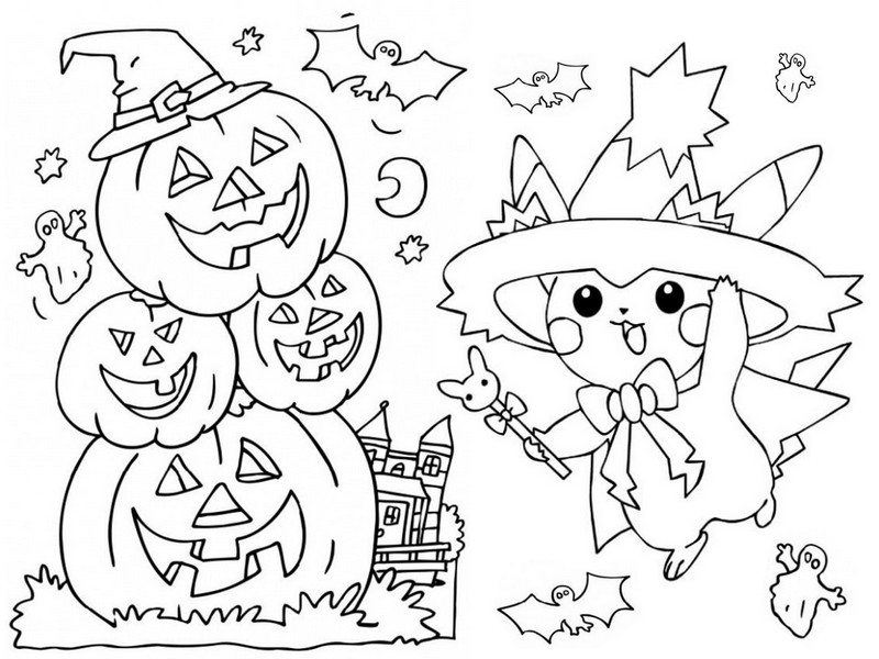 Halloween Dia das Bruxas - Jogo das 7 Diferenças para Colorir