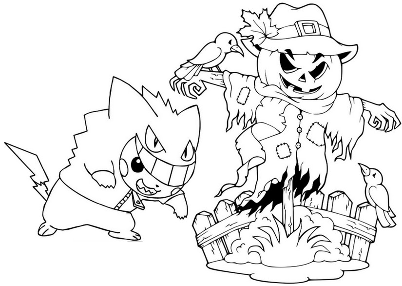 Dibujos para Colorear Pokemon Halloween by dibujosparacolorear on