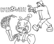 Desenho para colorir Poppy Playtime Halloween : Daisy & Mommy Long