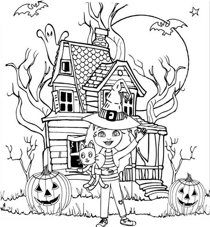 Disegni da colorare La casa delle bambole di Gabby - Halloween