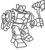 Coloring page Lava Robot