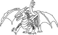 Coloring page Lava Dragon