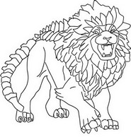 Coloring page Shadow Lion