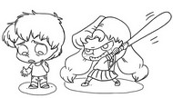 Coloriage à imprimer - Geoffroy - Mortelle Adèle