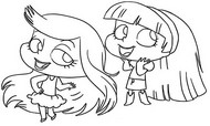 Coloriage à télécharger - Jade et Miranda - Mortelle Adèle
