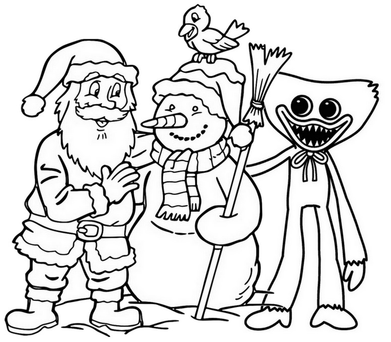 Coloring Pages Poppy Playtime - Christmas