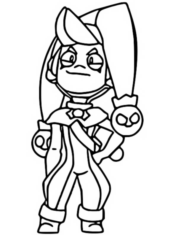 Coloring page Brawl Stars - CandyLand : Chester 2