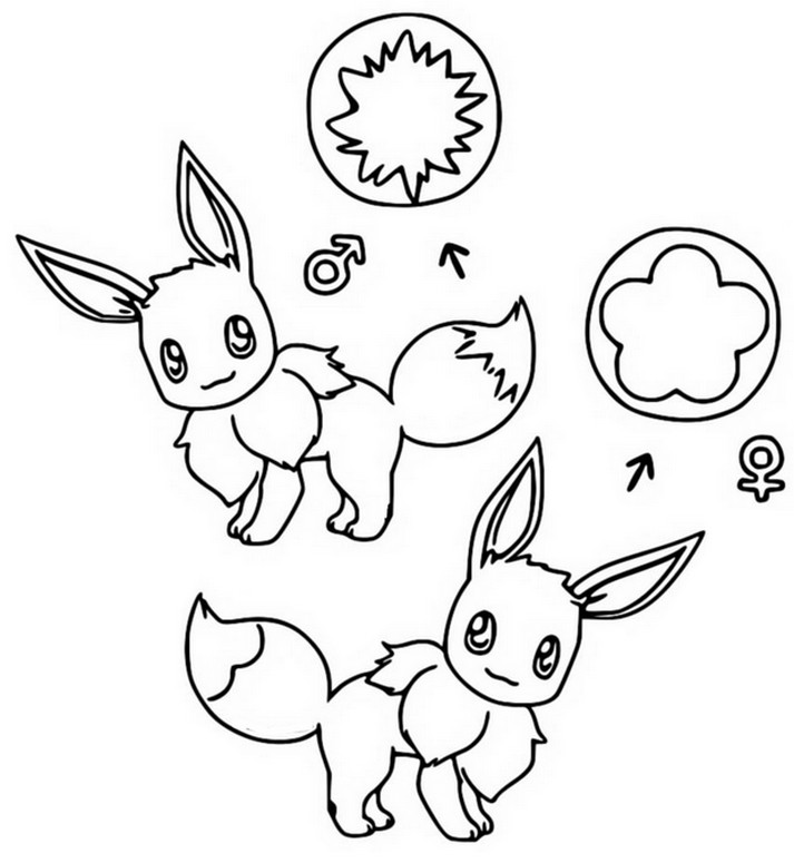 Printable Pokemon Coloring Pages Eevee Evolutions 3285 - Pokemon