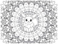 Illustrazione da colorare - Mandala - Pokémon - Eevee