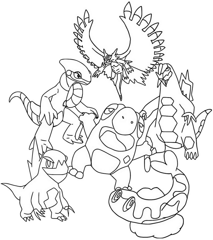 Dibujos Para Colorear - Pokemon Dragón - Supercolored