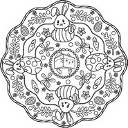 Dibujo para imprimir - Baby Box - Pascuas - La casa de muñecas