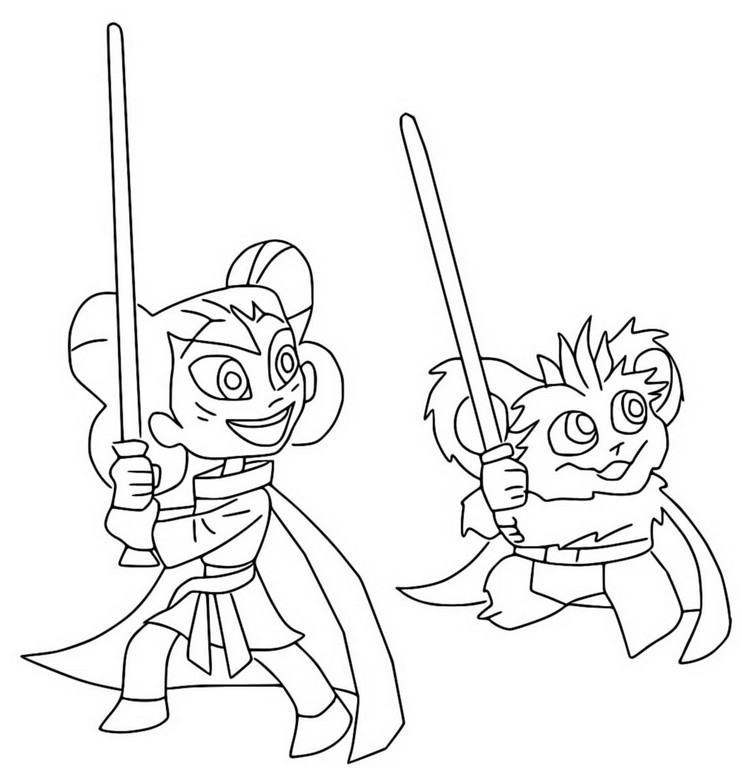 Coloring page Lys Solay & Nubs
