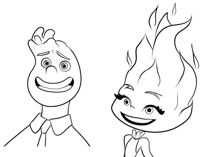Coloring page Ember & Wade