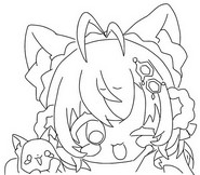 Coloring sheet - Hakui Koyori - Hololive 6th Generation