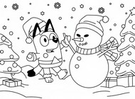 Dibujo gratuito - el muñeco de nieve - Bluey