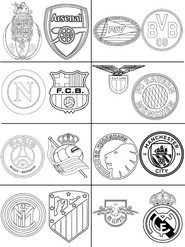Illustrazione da colorare - 8 ° della finale - UEFA Champions League 2023-2024