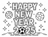 Disegno da colorare - Buon anno 2025 - UEFA Champions League 2023-2024