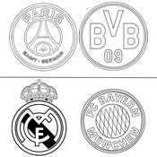 Disegno da colorare - Semi finale - UEFA Champions League 2023-2024