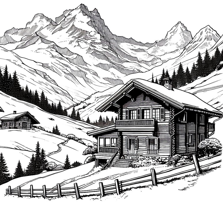 Coloring page Cottage
