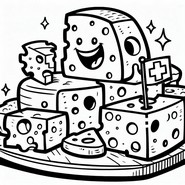 Dibujo para colorear - queso suizo - Suiza