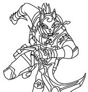 Coloring sheet - Rift Strider Drift Outfit - Fortnite OG