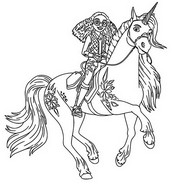 Imagen para colorear - Layla & Glacier - Academia Unicornio