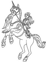Dibujo para colorear - Valentina & Cinder - Academia Unicornio