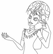 Coloring page Queen Ravenzella
