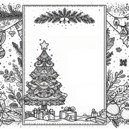 Målarblad - julgran - Brev till jultomten