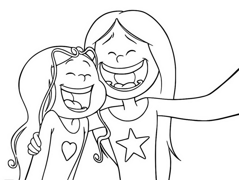 Coloring page In joy