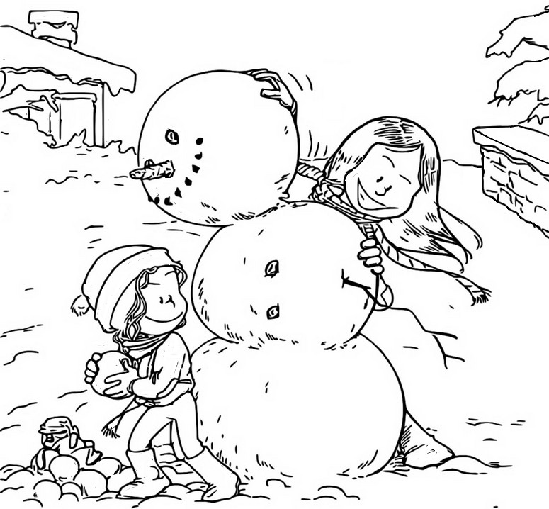Coloring page The Snowman