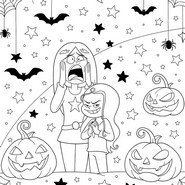 Coloriage - Halloween - Les Sisters
