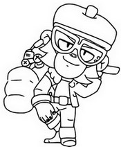 Dibujo descargable - Mico - Brawl Stars - Starr Toon