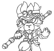 Dibujo gratuito - Wukong Mico - Brawl Stars - Starr Toon
