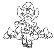 Dibujo descargable - Dark Angel Colt - Brawl Stars - Starr Toon