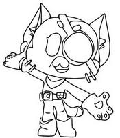 Dibujo para colorear - Billy the Kit - Brawl Stars - Starr Toon